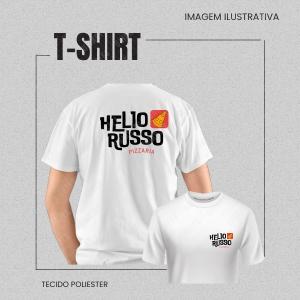 Camiseta Básica Branca Poliéster  Manga Curta Estampa Colorida Sublimação Costurado 